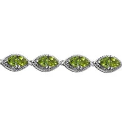 Peridot Armband Ca. 19 Cm 925 Silber Rhodiniert Ca. 12.30 Ct 7 Peridot Armband Ca. 19 Cm 925 Silber Rhodiniert Ca. 12.30 Ct -Schmuck Shoplc 7598972 1