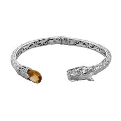 Royal Bali Kollektion - Citrin Armreif Ca. 19 Cm 925 Silber Ca. 7.00 Ct