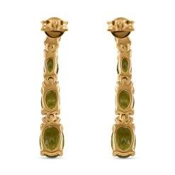 Natürliche Peridot-Ohrringe, 925 Silber Platiniert Ca. 3.46 Ct -Schmuck Shoplc 7624412 3