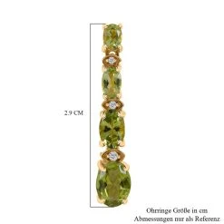 Natürliche Peridot-Ohrringe, 925 Silber Platiniert Ca. 3.46 Ct -Schmuck Shoplc 7624412 4