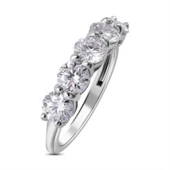 Moissanit Ringe 925 Silber Rhodiniert (Größe 16.00) Ca. 2.23 Ct -Schmuck Shoplc 7632274 2