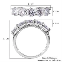 Moissanit Ringe 925 Silber Rhodiniert (Größe 16.00) Ca. 2.23 Ct -Schmuck Shoplc 7632274 4