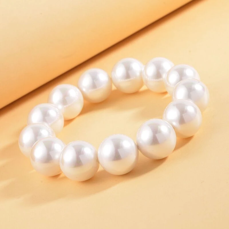Weiße Muschelkernperle Armband, 18 Cm 4 Weiße Muschelkernperle Armband, 18 Cm – Bild 2