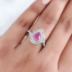 Premium Ilakaka Rosa Saphir Und Zirkon Ring 925 Silber Platiniert (Größe 16.00)(Fissure Gefüllt) Ca. 2,21 Ct -Schmuck Shoplc 7785555 2