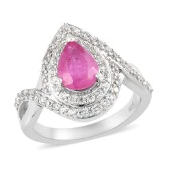 Premium Ilakaka Rosa Saphir Und Zirkon Ring 925 Silber Platiniert (Größe 16.00)(Fissure Gefüllt) Ca. 2,21 Ct -Schmuck Shoplc 7785555 3