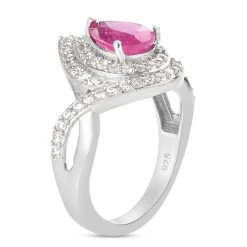 Premium Ilakaka Rosa Saphir Und Zirkon Ring 925 Silber Platiniert (Größe 16.00)(Fissure Gefüllt) Ca. 2,21 Ct -Schmuck Shoplc 7785555 4