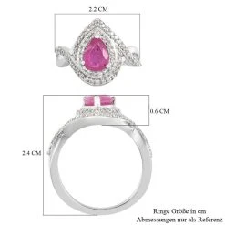 Premium Ilakaka Rosa Saphir Und Zirkon Ring 925 Silber Platiniert (Größe 16.00)(Fissure Gefüllt) Ca. 2,21 Ct -Schmuck Shoplc 7785555 6