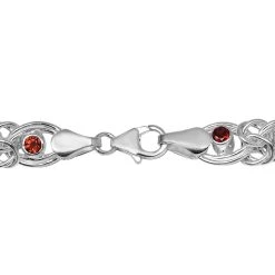 Mehrfarbige, Edelstein Königs-Halskette, 50 Cm, 925 Silber (ca. 51,33g) Ca. 5.53 Ct -Schmuck Shoplc 7914210 4