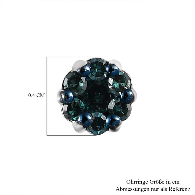 Blauer Diamant Ohrstecker 925 Silber Platiniert Ca. 0,15 Ct 7 Blauer Diamant Ohrstecker 925 Silber Platiniert Ca. 0,15 Ct – Bild 5