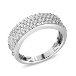 Lustro Stella - Weißer Zirkonia Ring, 925 Silber Rhodiniert (Größe 17.00) Ca. 0.93 Ct -Schmuck Shoplc 8717803 3