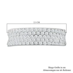 Lustro Stella - Weißer Zirkonia Ring, 925 Silber Rhodiniert (Größe 17.00) Ca. 0.93 Ct -Schmuck Shoplc 8717803 5