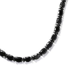 Elite Shungit Halskette Ca. 45 Cm 925 Silber Platiniert Ca. 20,31 Ct -Schmuck Shoplc 8717987 3