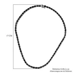 Elite Shungit Halskette Ca. 45 Cm 925 Silber Platiniert Ca. 20,31 Ct -Schmuck Shoplc 8717987 5