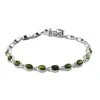 Natürliches Chromdiopsid-Armband, Ca. 19 Cm, 925 Silber Platiniert, Ca. 8.89 Ct -Schmuck Shoplc 8728243