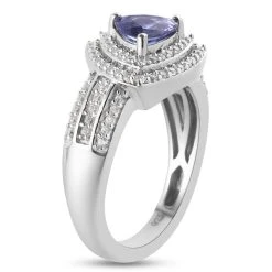 Tansanit Und Zirkon-Ring, 925 Silber Platiniert (Größe 20.00) Ca. 1.42 Ct 13 Tansanit Und Zirkon-Ring, 925 Silber Platiniert (Größe 20.00) Ca. 1.42 Ct -Schmuck Shoplc 8728514 4