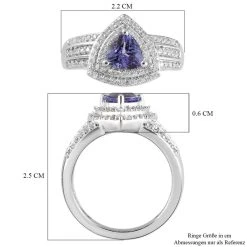 Tansanit Und Zirkon-Ring, 925 Silber Platiniert (Größe 20.00) Ca. 1.42 Ct 15 Tansanit Und Zirkon-Ring, 925 Silber Platiniert (Größe 20.00) Ca. 1.42 Ct -Schmuck Shoplc 8728514 6