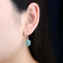 AAA Kagem Sambische Smaragd Und Zirkon-Ohrringe, 925 Silber Rhodiniert Ca. 2,55 Ct -Schmuck Shoplc 8731896 3