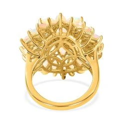 Natürlicher, äthiopischer Opal Blumen-Ring, 925 Silber Gelbgold Vermeil (Größe 16.00) Ca. 3.74 Ct 14 Natürlicher, äthiopischer Opal Blumen-Ring, 925 Silber Gelbgold Vermeil (Größe 16.00) Ca. 3.74 Ct -Schmuck Shoplc 8791553 5
