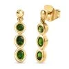 Natürliche Chromdiopsid-Ohrringe, 925 Silber Vergoldet Ca. 1.03 Ct -Schmuck Shoplc 8846691