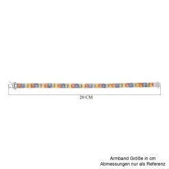 Mehrfarbiges Saphir-Armband, Ca. 19 Cm, 925 Silber Platiniert Ca. 17.06 Ct -Schmuck Shoplc 8860777 4