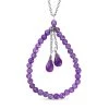 Afrikanische Amethyst-Halskette, Ca. 50 Cm, 925 Silber Rhodiniert Ca. 9.00 Ct -Schmuck Shoplc 8860831