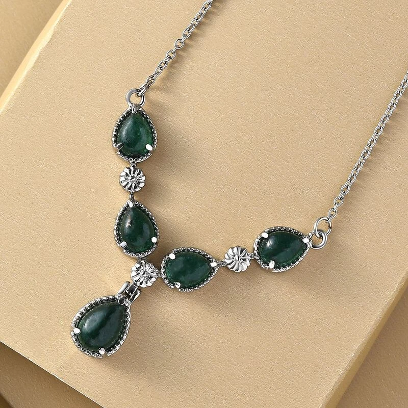 Grünes Aventurin-Collier, Ca. 45 Cm, Edelstahl Ca. 8.76 Ct 4 Grünes Aventurin-Collier, Ca. 45 Cm, Edelstahl Ca. 8.76 Ct – Bild 2