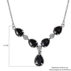 Blaues Aventurin-Collier, Ca. 45 Cm, Edelstahl Ca. 9.07 Ct -Schmuck Shoplc 8862453 5