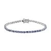 Tansanit-Armband, 19 Cm, 925 Silber Platiniert Ca. 7.65 Ct -Schmuck Shoplc 8866042
