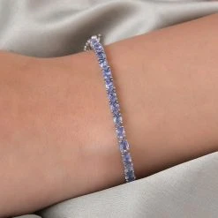 Tansanit-Armband, 19 Cm, 925 Silber Platiniert Ca. 7.65 Ct 9 Tansanit-Armband, 19 Cm, 925 Silber Platiniert Ca. 7.65 Ct -Schmuck Shoplc 8866042 2