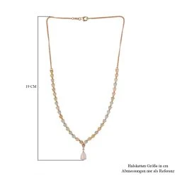 Natürliche, äthiopische Opal-Halskette, Ca. 45 Cm, 925 Silber Gelbgold Vermeil Ca. 8.95 Ct -Schmuck Shoplc 8881624 5
