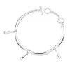 Lucy Q Drop Kollektion - Modernes Silber-Armband, Ca. 18-19 Cm, 925 Silber Rhodiniert, Ca. 15,70g -Schmuck Shoplc 8884322
