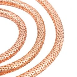 Kristall Schlangen Halskette, Ca. 129.5 Cm, Roséfarben -Schmuck Shoplc 8933699 4