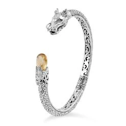 Royal Bali - Citrin-Armreif, Ca. 19 Cm, 925 Silber 27,5g, Ca. 3.60 Ct -Schmuck Shoplc 8934125 2