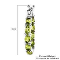 Natürliche Peridot-Creolen, Edelstahl, Ca. 8.55 Ct -Schmuck Shoplc 8941147 4
