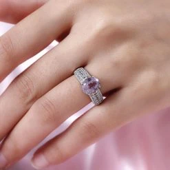 AA Martha Rocha Kunzit Und Weißer Zirkon-Ring, 925 Silber Roségold Vermeil (Größe 20.00) Ca. 4.48 Ct -Schmuck Shoplc 8942756 2