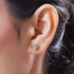 Gelbe Diamant-Ohrstecker, 925 Silber Platiniert Ca. 0.15 Ct -Schmuck Shoplc 8952359 2