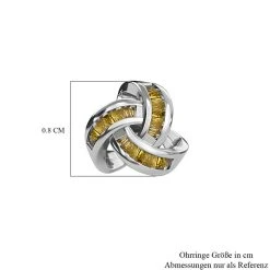 Gelbe Diamant-Ohrstecker, 925 Silber Platiniert Ca. 0.15 Ct -Schmuck Shoplc 8952359 4