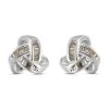 Natürliche Champagner Diamant-Ohrstecker, 925 Silber Platiniert Ca. 0.15 Ct -Schmuck Shoplc 8952538