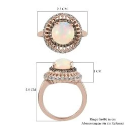 Natürlicher Äthiopischer Opal Und Brauner Zirkon Ring 925 Silber Rosévergoldet (Größe 16.00) Ca. 2,17 Ct -Schmuck Shoplc 8964482 6